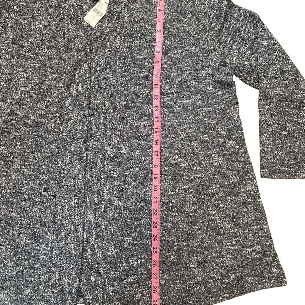 NWT Lane Bryant Cardigan Open Front Blue/Gray/White Size 18/20